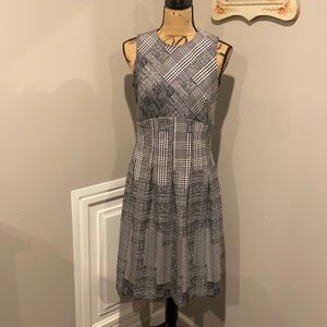 Houndstooth H&M midi A-line dress